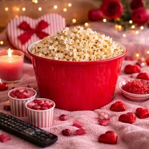 Crate & Barrel Red Melamine Popcorn Bowl – Large 10" x 7.5" – Discontinued
